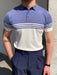 Summer Men Fashion Polo Shirts Short Sleeve Turn-Down Collar Patchwork Casual Polos Mens Clothing Male Tops Pullover Streetwear